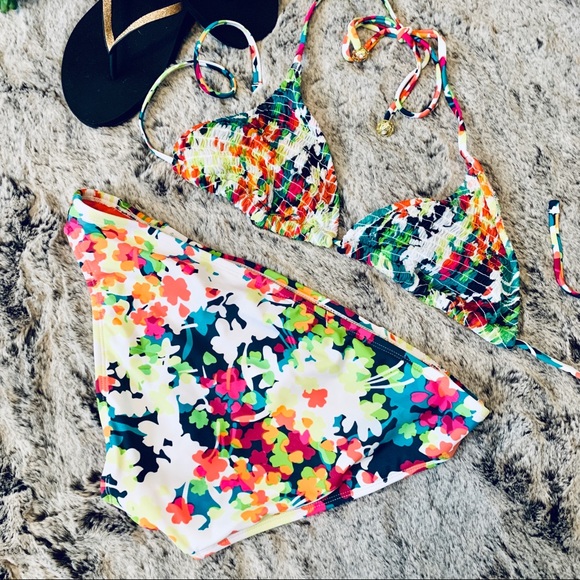 2-Piece String Bikini🔥Multi-color Flowered🔥Large - Picture 2 of 6